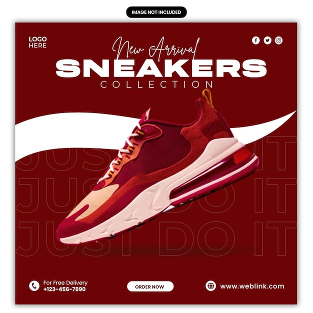 Shoes social media Instagram post template design