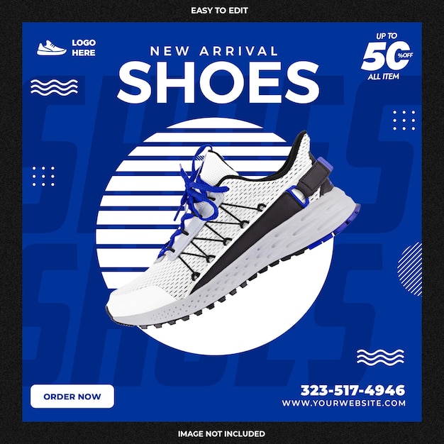 Shoes social media instagram post template