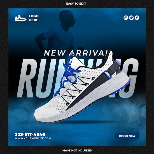 Shoes social media instagram post template