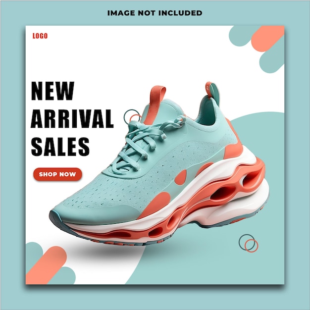 PSD shoes social media post design template