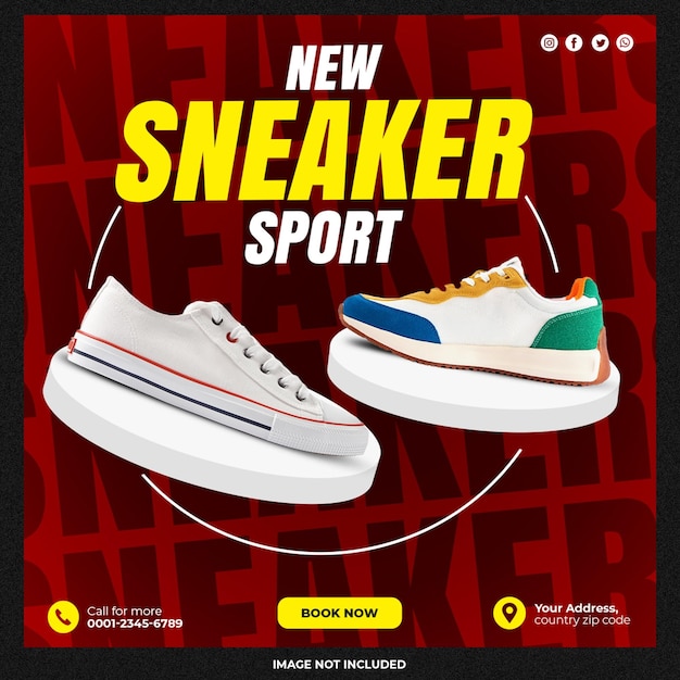 PSD shoes social media template