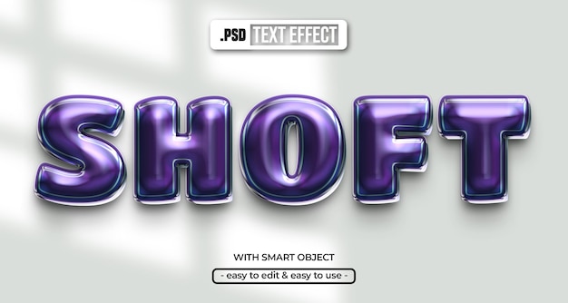 Shoft editable text effect