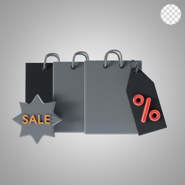 Shop bag sale 3d icon