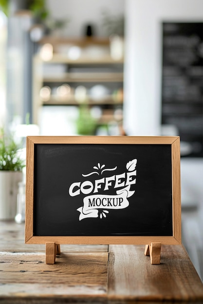 PSD shop blackboard mockup design