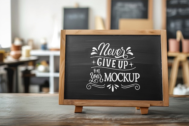 PSD shop blackboard mockup design