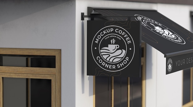 shop corner mock-up composition