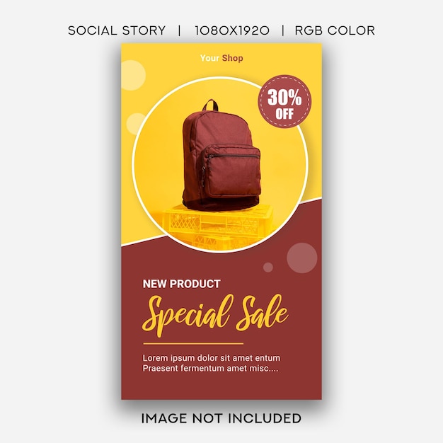 Shop fashion sale promo social story template