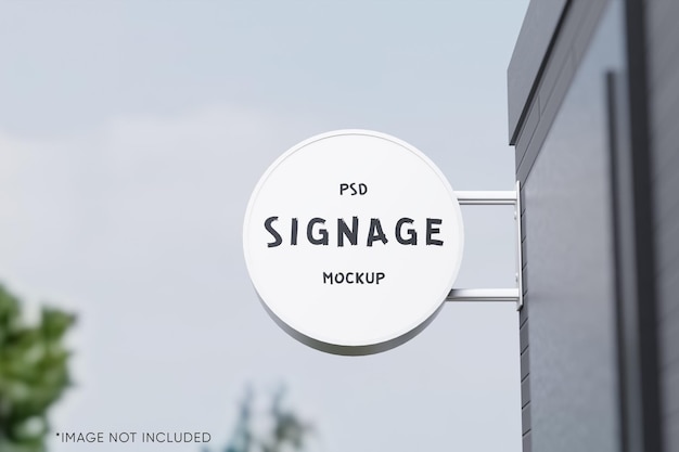 PSD shop sign board mockup