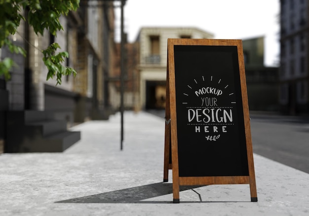 Shop signboard mockup Psd