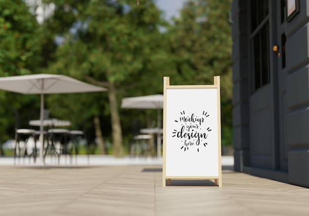 Shop signboard mockup psd