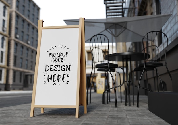 Shop signboard mockup Psd