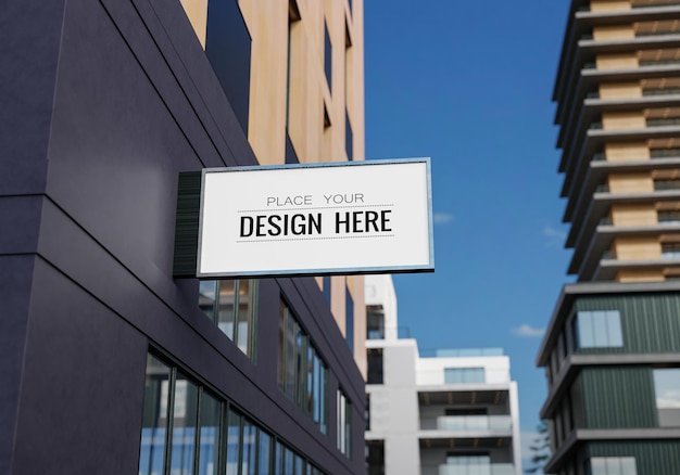 Shop signboard mockup Psd