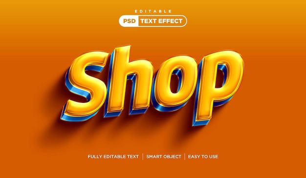 Shop style psd text effect illustrations