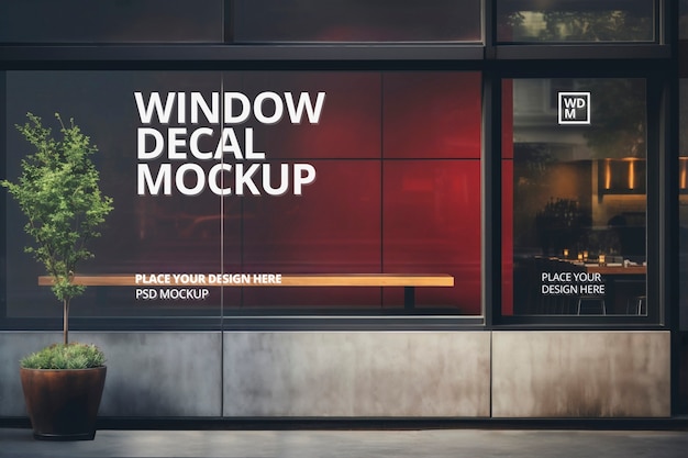 PSD shop window mockup