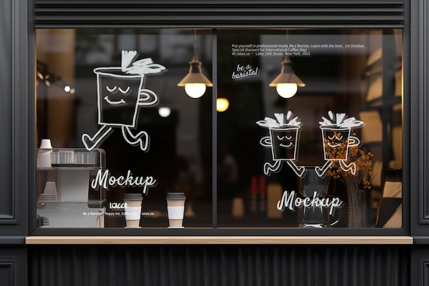 PSD shop window mockup