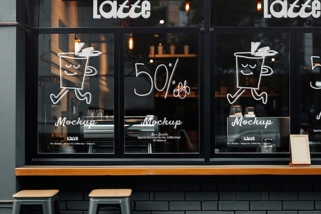 PSD shop window mockup