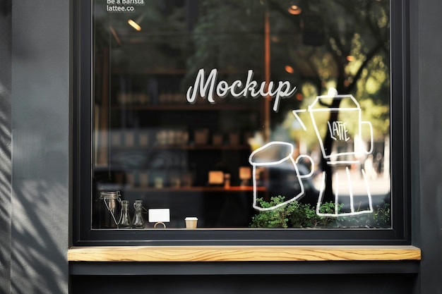 PSD shop window mockup