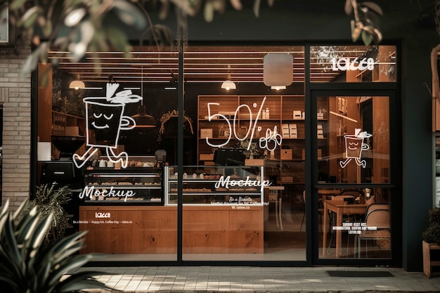 PSD shop window mockup