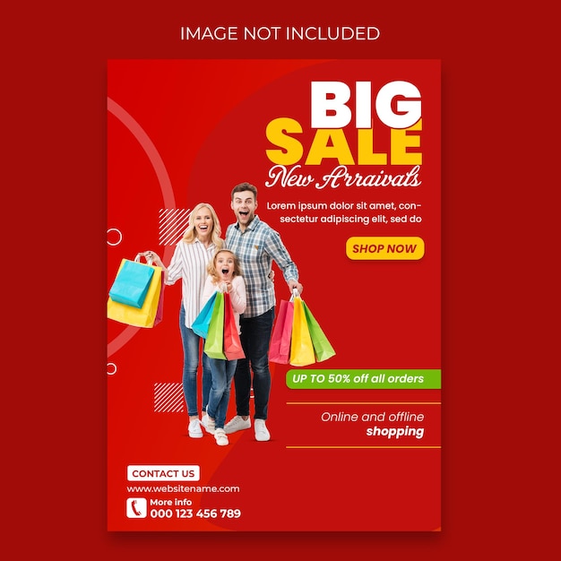 Shopping A4 poster template
