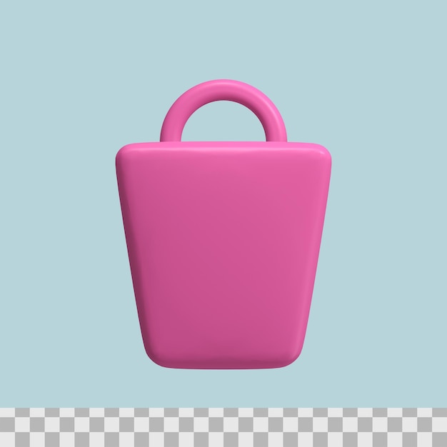 shopping bag 3d icon render