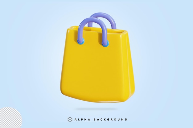 Shopping bag 3d icon vector illustration