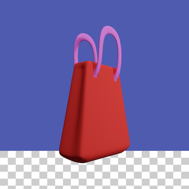 PSD shopping bag 3d illustration