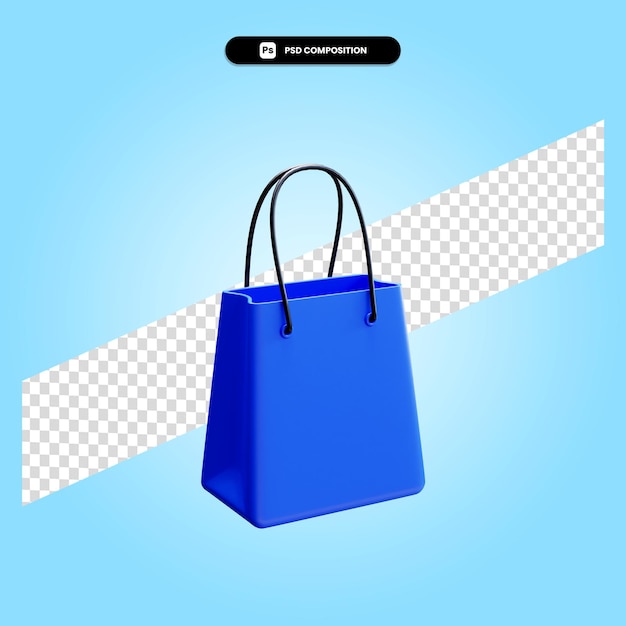 Shopping bag 3d render illustration isolated