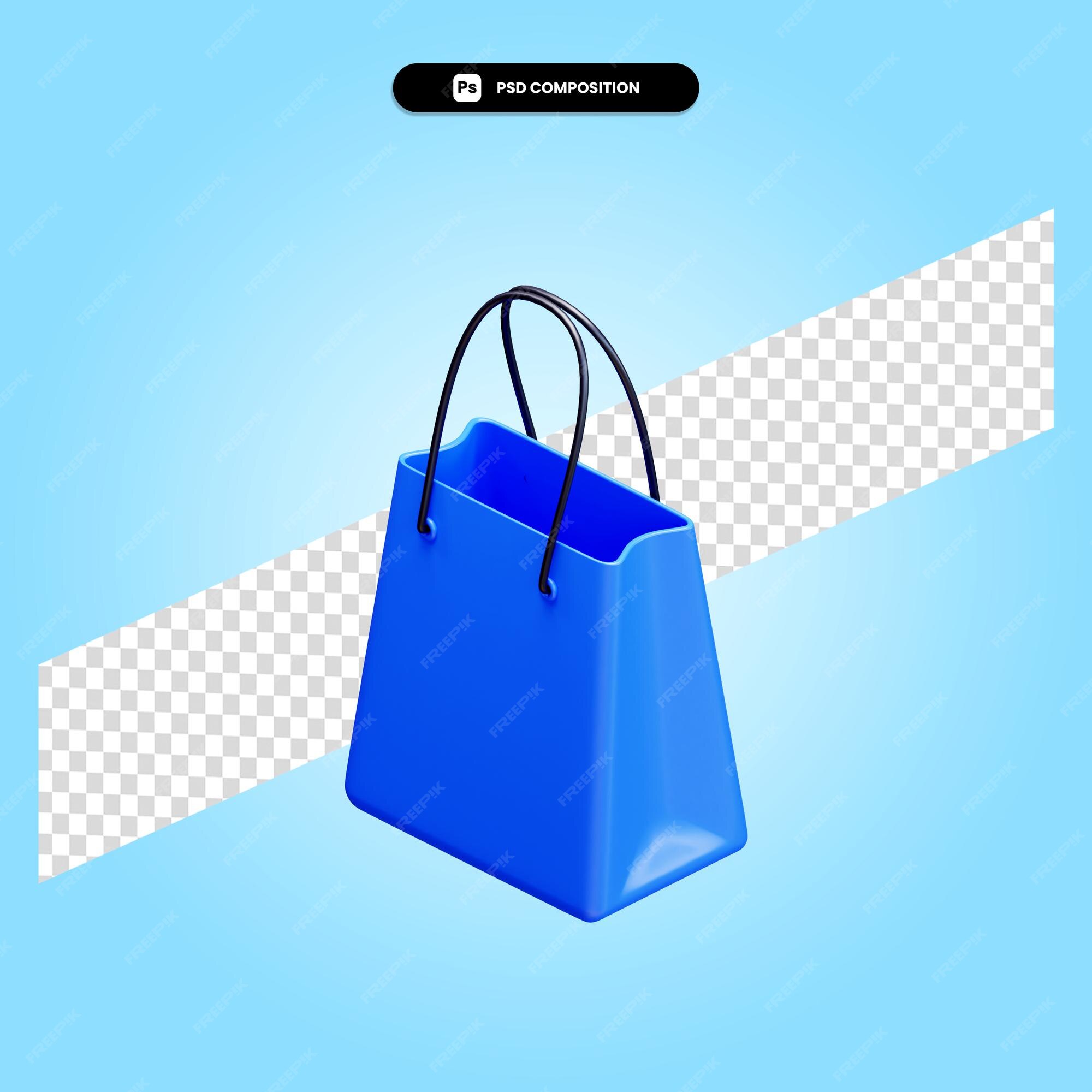 Premium PSD  Shopping bags on a transparent background 3d rendering