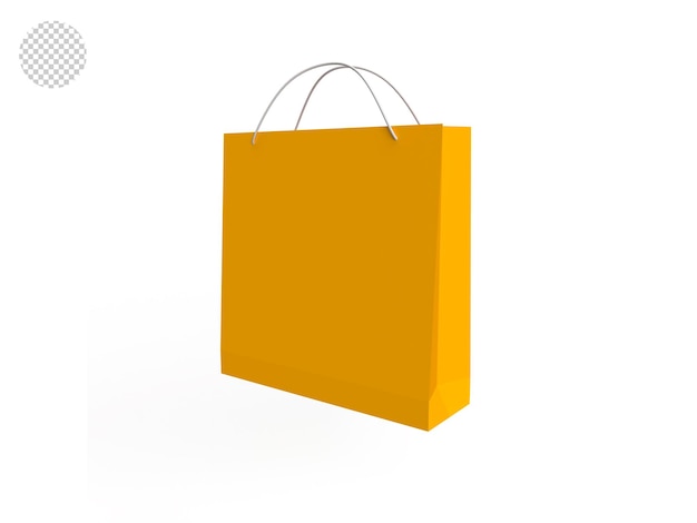 Shopping bag 3d yellow