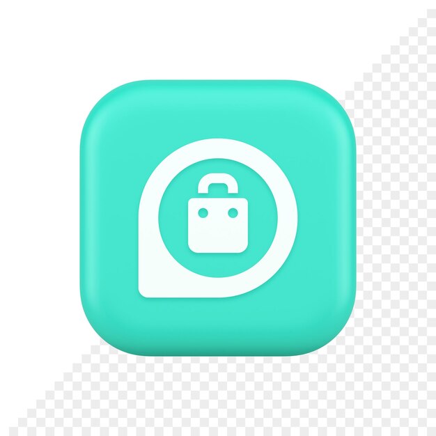 Shopping bag map pin pointer address navigation button store market location 3d icon