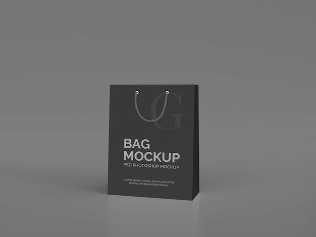 PSD shopping bag mockup 3d render