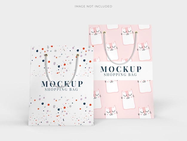 PSD shopping bag mockup for branding and corporate identity design