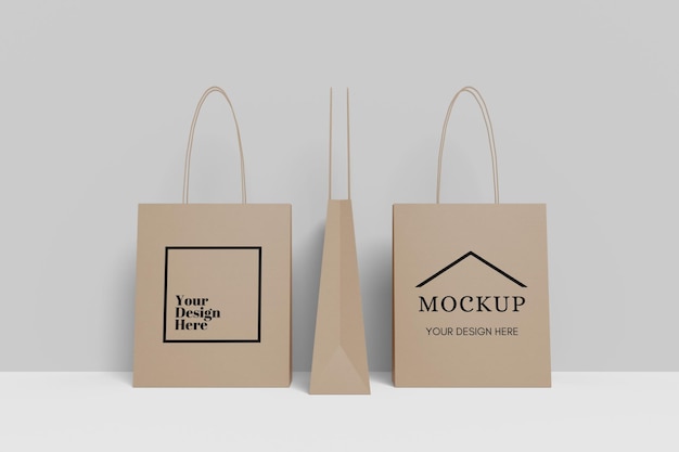 Shopping bag mockup design isolated