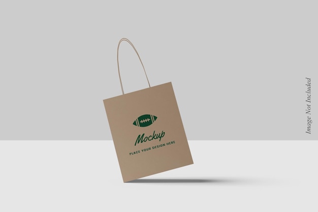 Shopping bag mockup design isolated