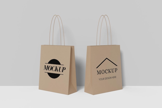 PSD shopping bag mockup design isolated