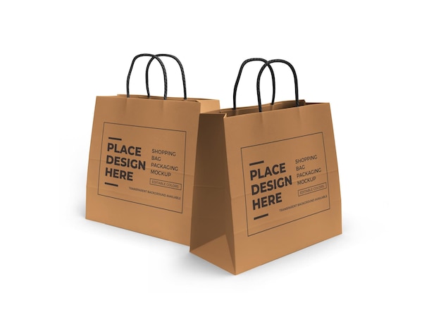 Shopping bag mockup design