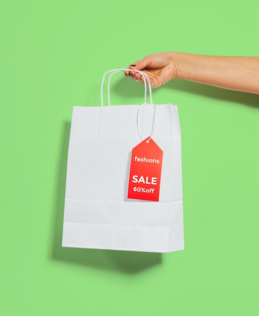 Shopping bag paper mockup