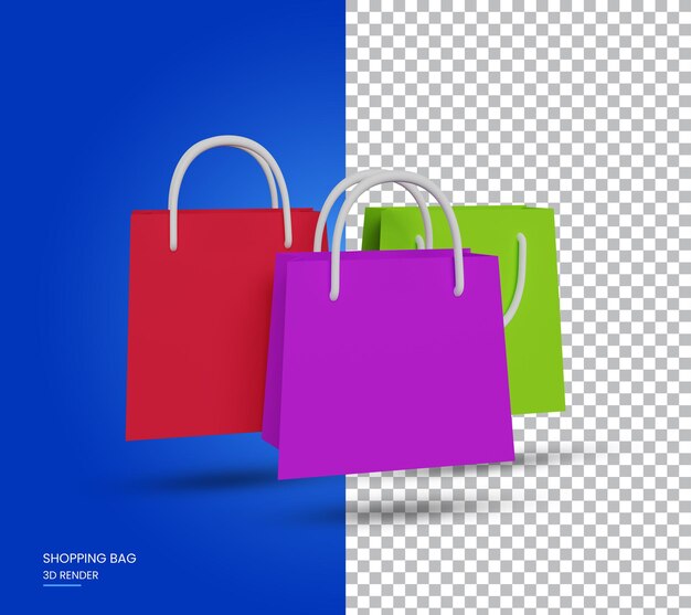 3D shopping bag icon with transparent background, perfect for template  design, UI or UX and more. 18922019 PNG