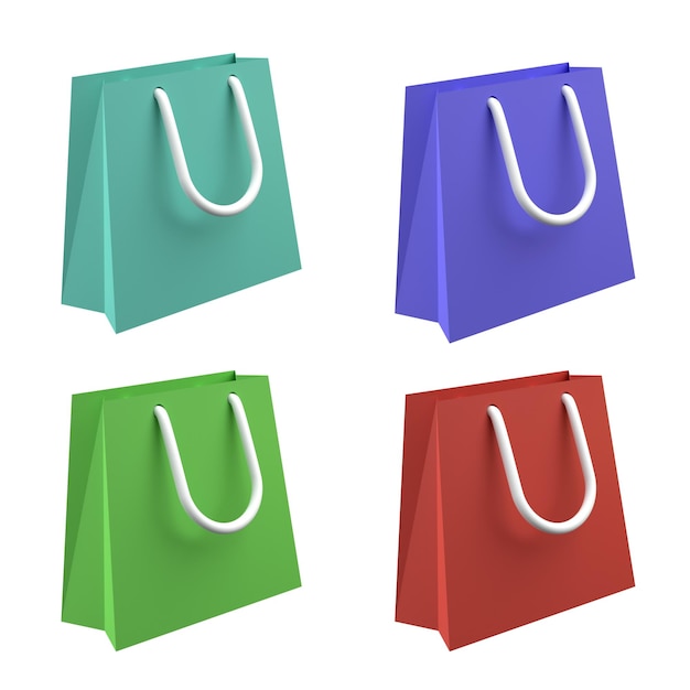 PSD shopping bags colors