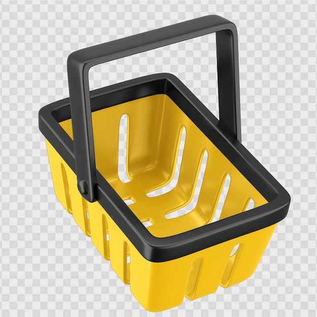 PSD shopping basket 3d icon