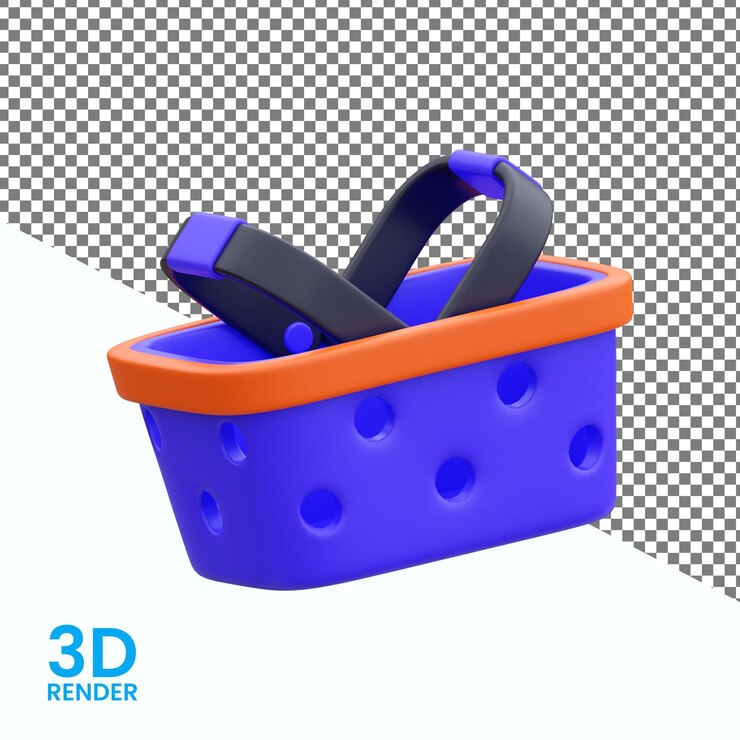 PSD 購物篮子 網路星期一優惠 3d圖標