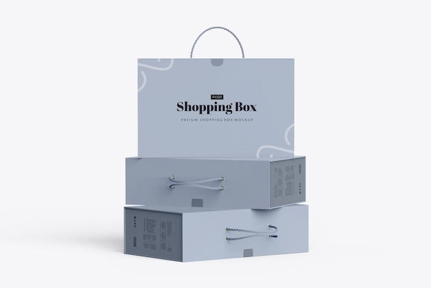 shopping box mockup set for product visualizing