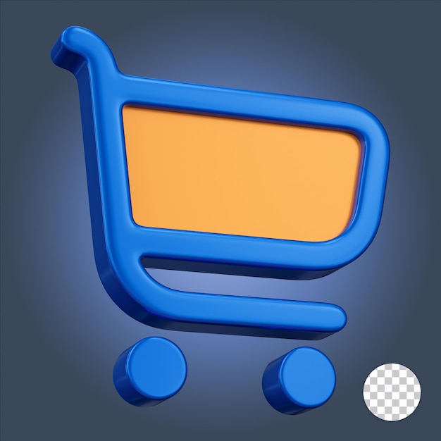 Shopping cart 3d icon