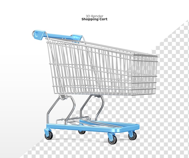 Carrello 3d rendering isolato