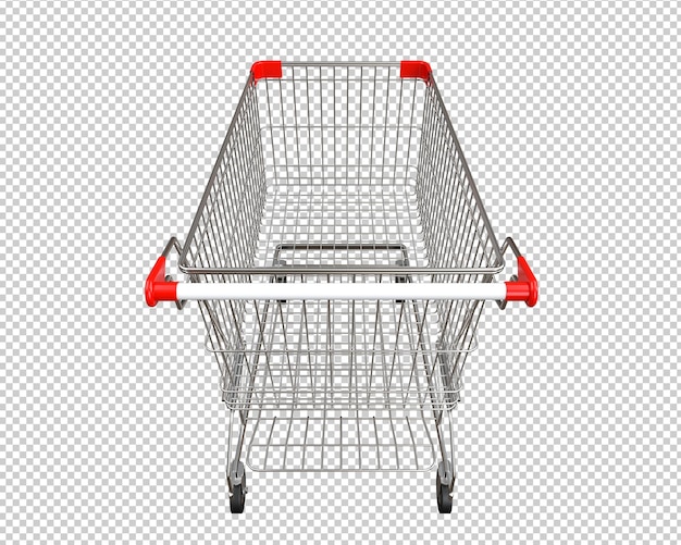 Shopping cart on transparent background