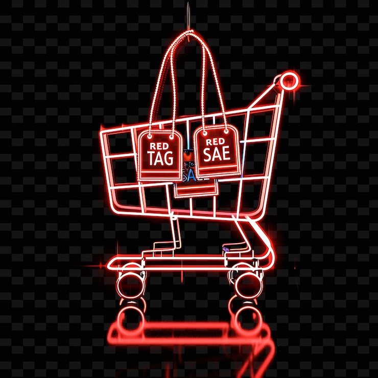 PSD a shopping cart with a sign that says quot checkout quot on it