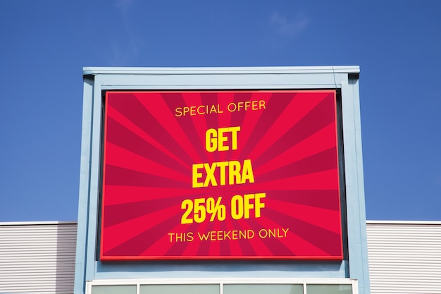 PSD shopping center billboard mockup