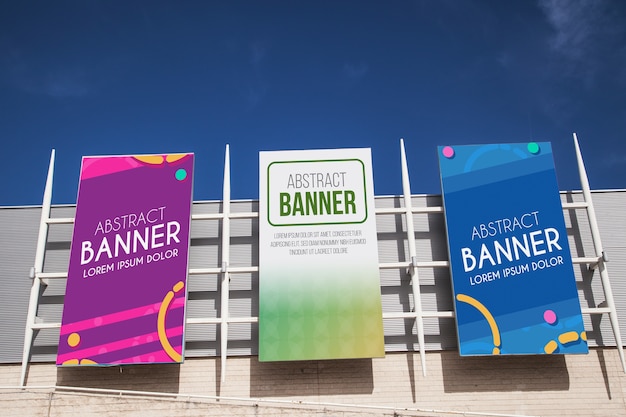 PSD shopping center billboard mockup