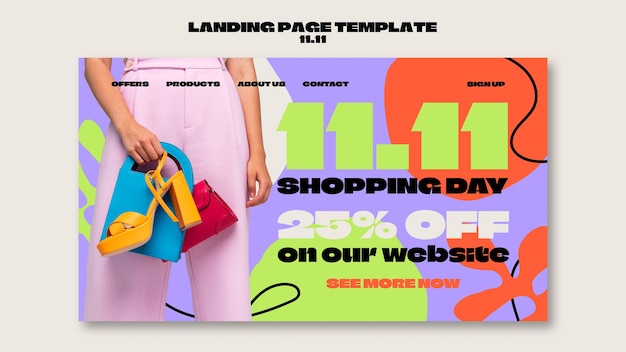 shopping day template design