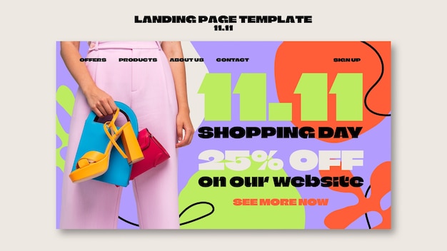 Shopping day template design